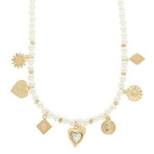 Pearl Bead Charm Necklace